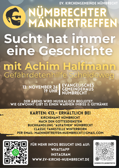 Männertreffen mit Achim Halfmann am 13. November 2026